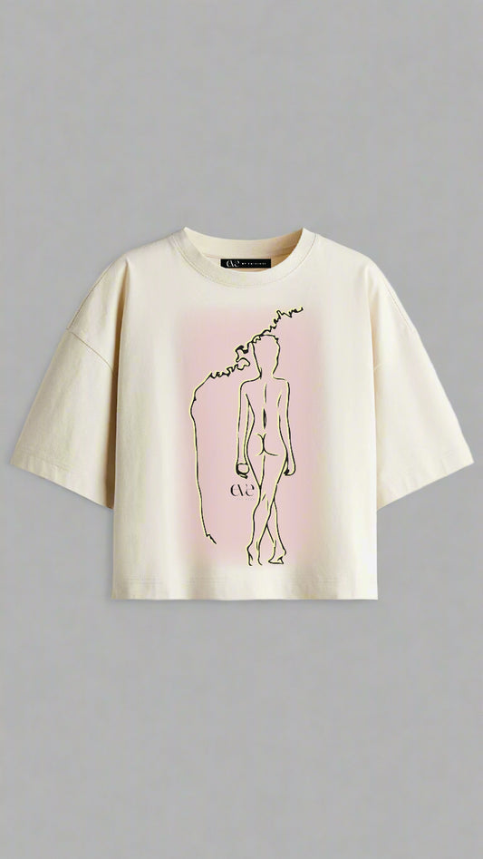 Signature Cropped Tee (Ivory)