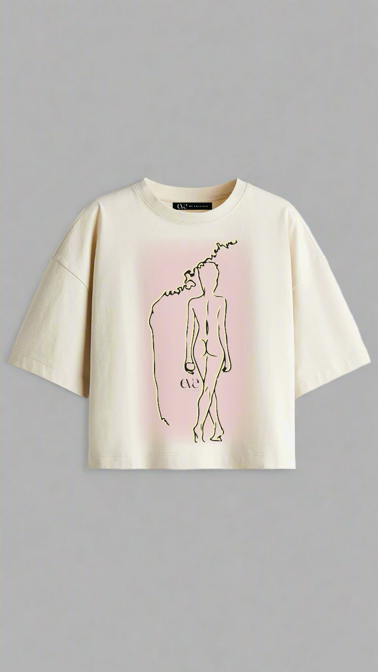 Signature Cropped Tee (Ivory)