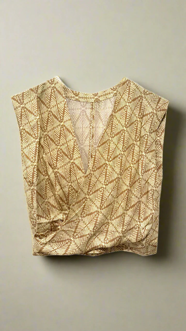 Delia Surplice Blouse - Tender Yellow