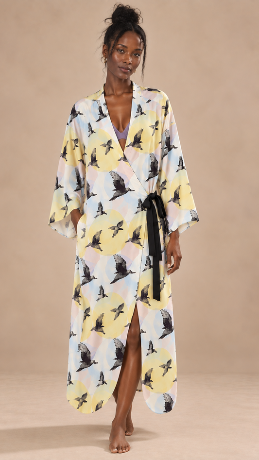 Sanctuary Robe - Ana’s Hummingbird Print