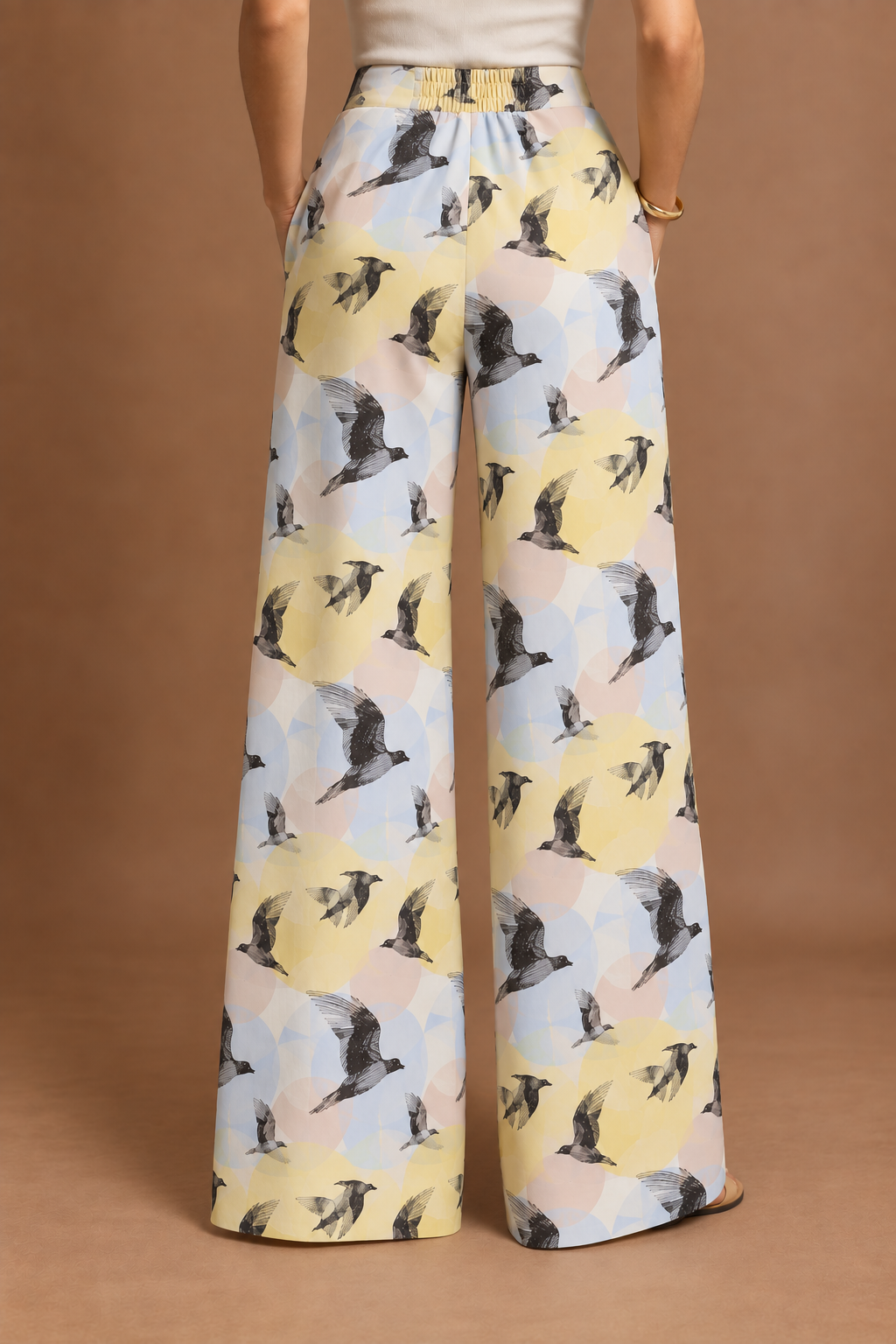 Serenity  Comfort Fit Trouser - Ana’s Hummingbird Print