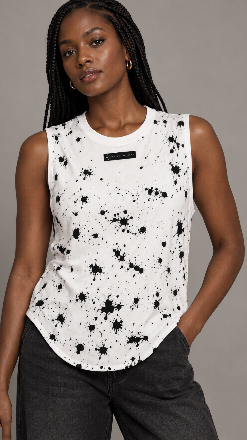 Nirvana Splatter Tank - White
