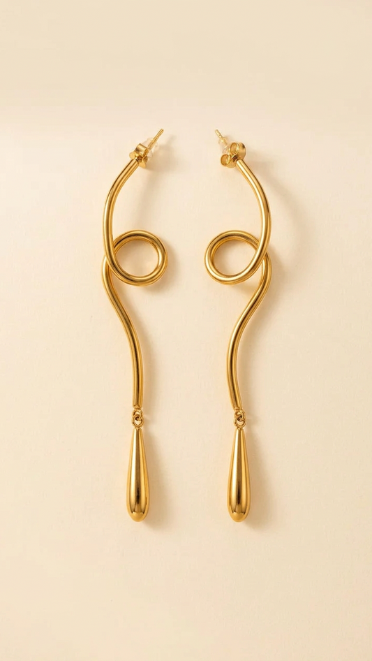 Suri gold-plated earrings by Eve by Twilight