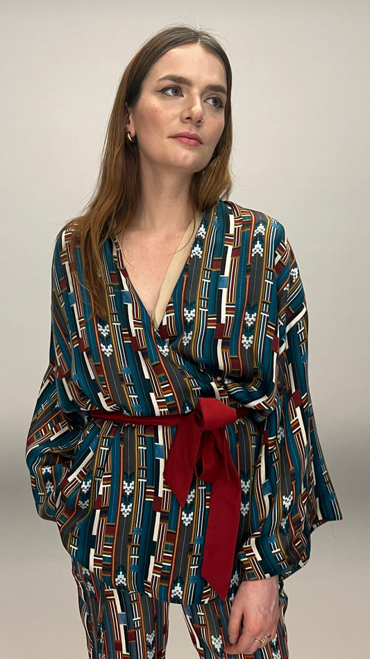 Joplin Robe - Traveler Print