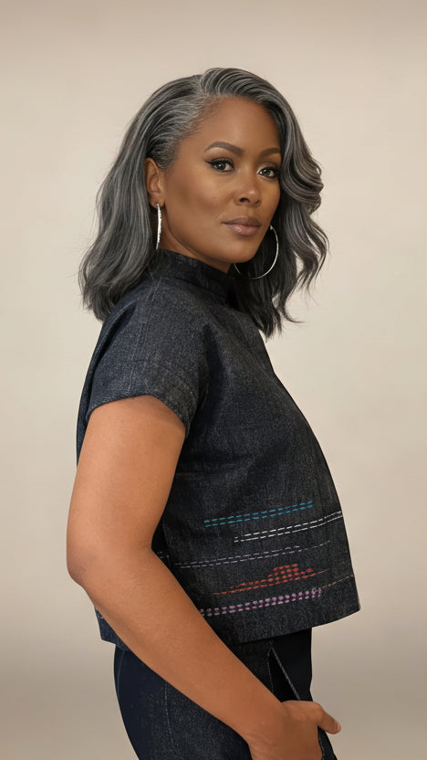 Lillian Embroidered Crop Top